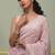 Pink georgette embroidered saree with thread work