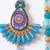 set of 2 transparent beads pear shape bhaiya bhabhi rakhi with roli chawal chandan