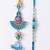 set of 2 transparent beads pear shape bhaiya bhabhi rakhi with roli chawal chandan