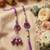 set of 2 artificial stones & beads floral design bhaiya bhabhi rakhi with roli chawal