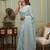 sky blue georgette embroidered saree with thread work