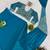 Blue georgette embroidered saree with beads