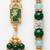 set of 2 green artificial beads traditional bhaiya bhabhi rakhi with roli chawal