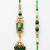 set of 2 green artificial beads traditional bhaiya bhabhi rakhi with roli chawal