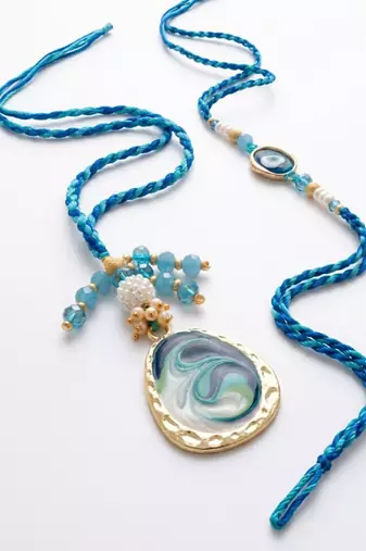 set of 2 blue evil eye traditional gold toned bhaiya bhabhi rakhi with roli chawal