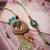 set of 2 artificial stones designer bhaiya bhabhi rakhi with roli chawal chandan