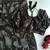 Black net embroidered saree with sequins work