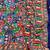 multicolor silk blend printed saree with geometric print