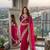 Rani pink silk blend embroidered saree with sequins work