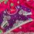 Rani pink silk blend embroidered saree with sequins work