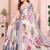 Multicolor linen cotton floral printed casual saree with matching blouse piece