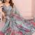 Multicolor linen cotton floral printed casual saree with matching blouse piece