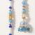 set of 2 blue artificial beads jhumka design bhaiya bhabhi rakhi with roli chawal