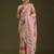 Multicolor silk blend printed saree with sequins work