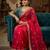 Magenta silk blend embroidered saree with sequins work