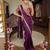 Wine silk blend embroidered saree with sequins work