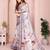 Wine linen cotton floral printed casual saree with matching blouse piece