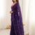 Purple art silk embroidered saree with sequins work