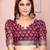 Wine linen cotton floral printed casual saree with matching blouse piece