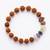 set of 2 rudraksh & seven chakra chip bracelet rakhi with roli chawal chandan mishri