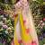 multicolor georgette printed saree with floral print