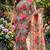 multicolor georgette printed saree with floral print