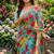 multicolor georgette printed saree with floral print