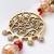set of 2 gold toned artificial stones & beads bhaiya bhabhi rakhi with roli chawal
