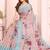 Multicolor linen cotton floral printed casual saree with matching blouse piece