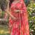 multicolor georgette printed saree with floral print