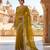 teal georgette embroidered saree with thread work