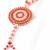 set of 2 gold toned pearls & beads round shape bhaiya bhabhi rakhi with roli chawal