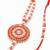set of 2 gold toned pearls & beads round shape bhaiya bhabhi rakhi with roli chawal