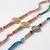 set of 3 floral design multicolor artificial beads thread rakhi with roli chawal