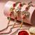 set of 3 artificial stones & beads decorative thread rakhi with roli chawal chandan