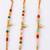 set of 3 artificial beads orange thread rakhi with roli chawal chandan mishri