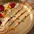 set of 3 artificial beads orange thread rakhi with roli chawal chandan mishri