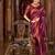 wine silk blend zari woven saree