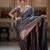 teal silk blend zari woven saree