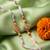 set of 2 gold toned artificial stones & beads thread rakhi with roli chawal chandan