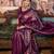 purple silk blend zari woven saree