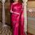magenta silk blend zari woven saree