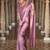 purple silk blend zari woven saree