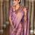 purple silk blend zari woven saree