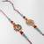 set of 2 multicolor artificial beads thread rakhi with roli chawal chandan mishri