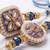 set of 2 white pearls thread rakhi with roli chawal chandan mishri