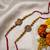 set of 2 peacock & ghungroo design multicolor thread rakhi with roli chawal chandan