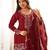 Women's Gorgeous Embroidery Roman Silk Fabric Straight Kurta Shalwar and Dupatta Set