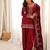 Women's Gorgeous Embroidery Roman Silk Fabric Straight Kurta Shalwar and Dupatta Set