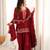 Women's Gorgeous Embroidery Roman Silk Fabric Straight Kurta Shalwar and Dupatta Set